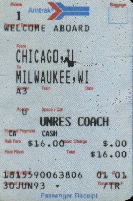 Amtrak Ticket